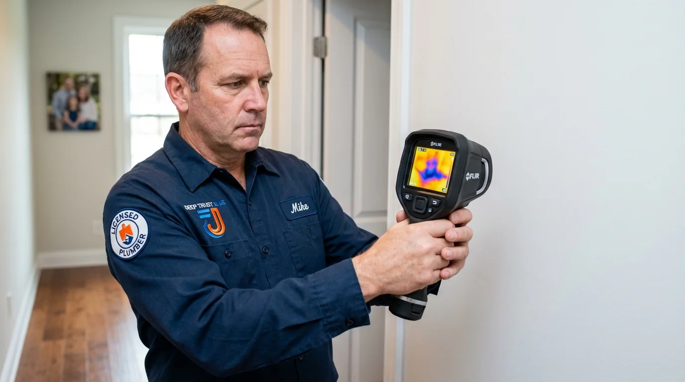 Thermal imaging leak detection by Johns Plumbing LLC in Manteca